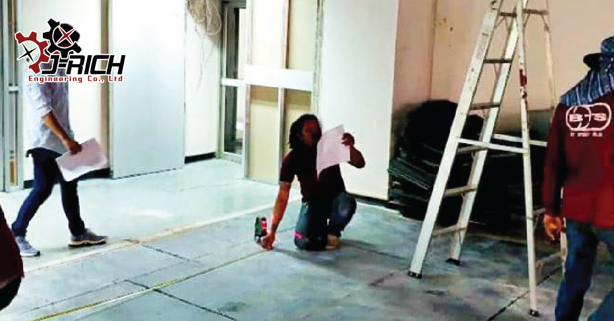 ติดตั้งระบบดับเพลิง Line marking อาคารปิโตรเลียมจุฬา