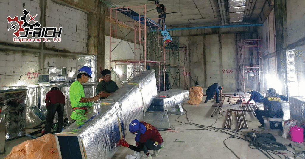 ติดตั้ง ระบบท่อดักท์ ดับเพลิง ไฟฟ้า เดอะมอลล์บางแค