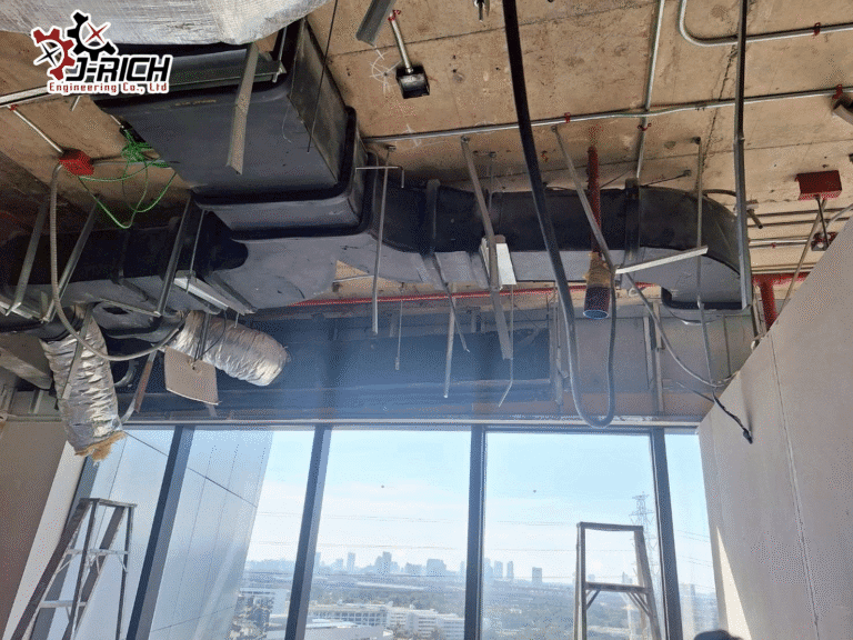 งานย้ายหัว สปริงเกอร์ และ ท่อลมแอร์ อาคารชินวัตร 3 ชั้น 13