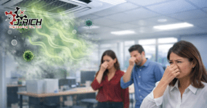 แอร์ในอาคารมีกลิ่นอับ - musty smell air conditioner building